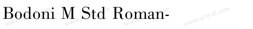 Bodoni M Std Roman字体转换